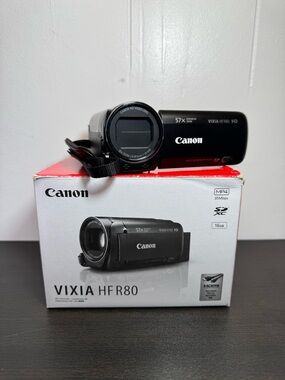 *READ DESC* Canon VIXIA HF R80 Full HD 1080p 60fps MP4 16GB Flash Camcorder 32x